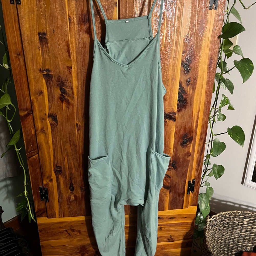 Green/Teal Jumpsuit with Pockets